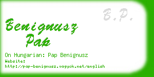 benignusz pap business card
